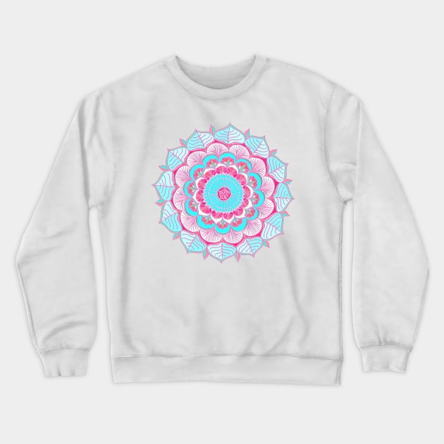 Tropical Doodle Flower Crewneck Sweatshirt by micklyn